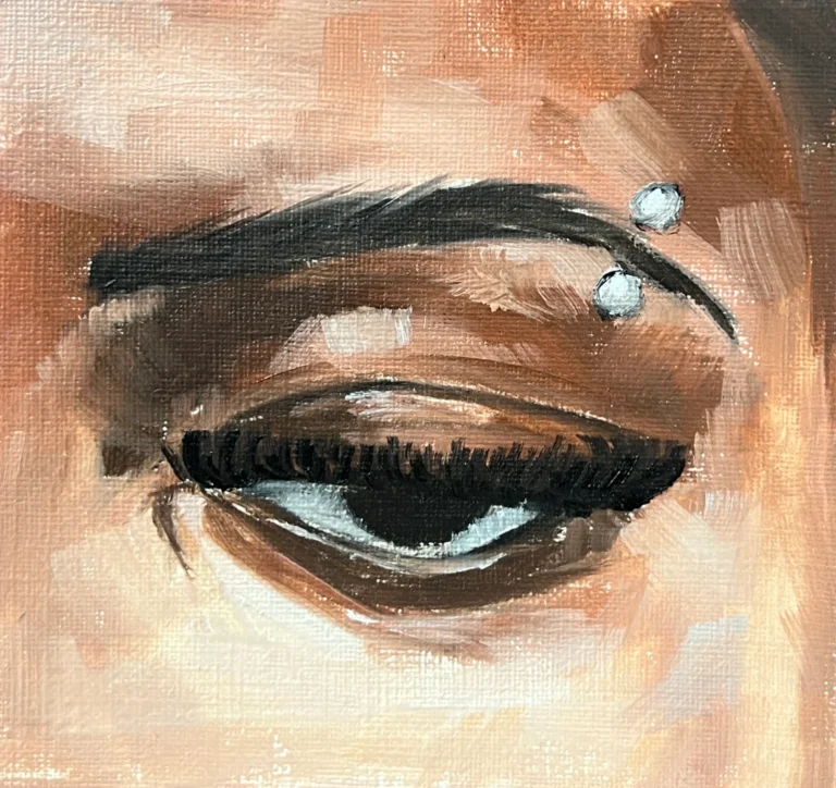 painting of an eye
