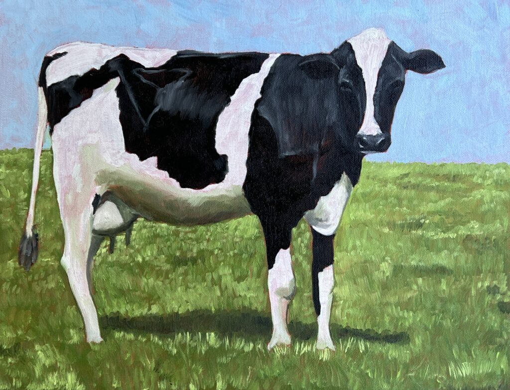 cow oil painting